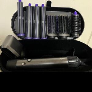 Dyson Black and Purple Air wrap full set  w / long & short attachments